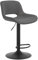 WOLTU Barhocker höhenverstellbar, Barstuhl drehbar, Bar Hocker modern, Leinen Stuhl, Tresenhocker, Bistrostuhl, Drehhocker, mit Rückenlehne Fußstütze, aus Metall, Grau, BH438gr-1