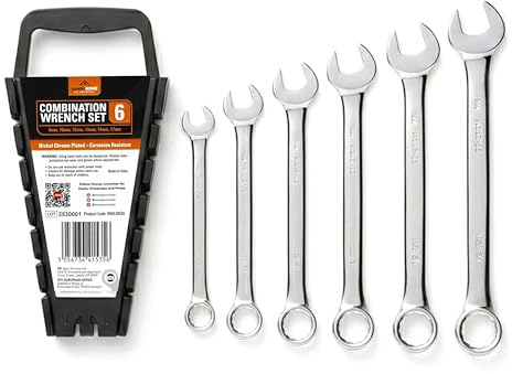 SOL 6pk Ratcheting Spanner Set - 8mm to 17mm Metric Combination | Ratchet combination wrenches in 8, 10, 12, 13, 14 and 17mm, for automotive repair, garage maintenance and DIY