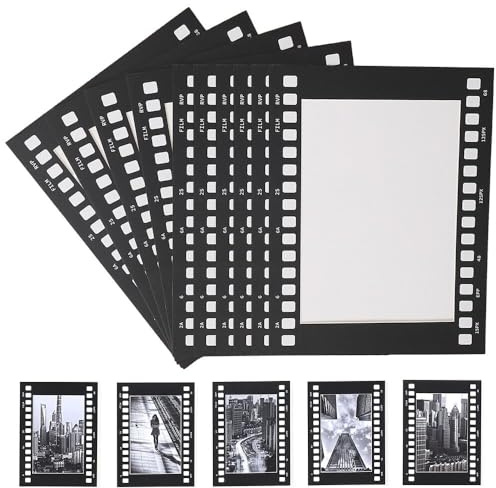 CCUUHJ bilderrahmen schwarz,10 stücke Fotorahmen aus Pappe, zum Aufhängen, 10 x 15 cm,DIY Kraftpapier Bilderrahmen Hängende Wanddekoration (Schwarz)