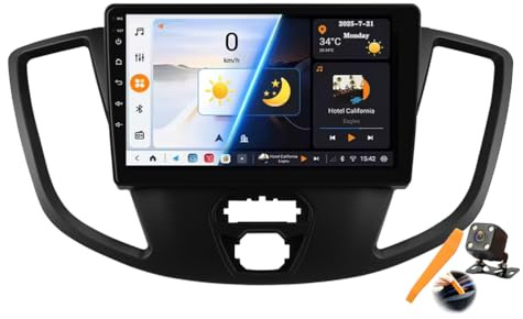 Y200s,YLOXFW Autoradio Android 15.0 Navi 2 DIN Stereo für F-ord Transit 2015-2018 Sat GPS Navigation 9 Zoll Cartablet DVD Multimedia Player FM BT Receiver mit Carplay 4G 5G WiFi DSP SWC