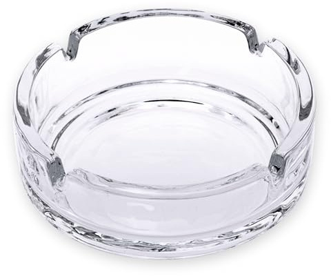 CHAMP Cendrier en Verre pour Cigarettes, Rond et Empilable, Design Classique et Épuré, Idéal Tables, Bars Intérieur et Extérieur, 40590357