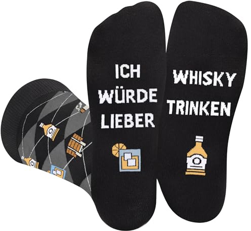 AGRIMONY Lustige Socken Herren - I'D RATHER BE Bunte Socken Männer Jungen Witzige Geschenke Weihnachten Ostern Geschenkideen