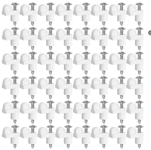 Lot de 48 clips de fixation pour moustiquaire de fenêtre - Pour panneaux de porte, appartement, maison, dortoir, bureau, chambre à coucher, salon