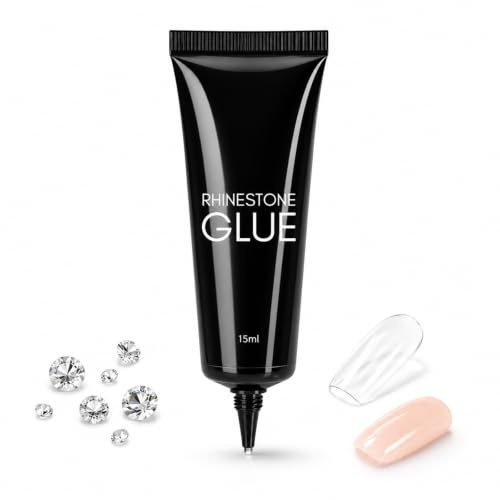 JOVYTH Pegamento para Uñas Postizas 15 ml Sin Lámpara UV, Gel Adhesivo Fuerte para Press On Nails, Puntas Acrílicas, Decoración con Cristales, Manicura DIY y Uso Doméstico