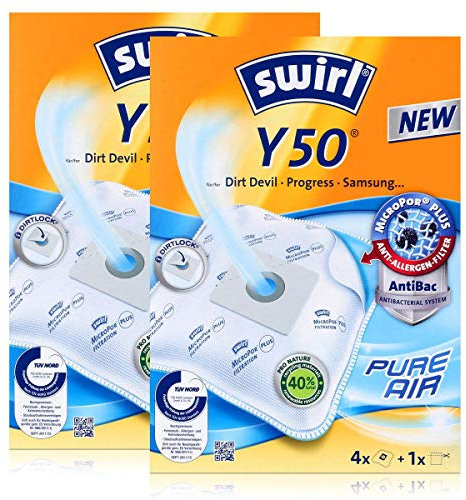 8 Original SWIRL Y50 Staubsaugerbeutel für Dirt Devil M 7100 - EQU