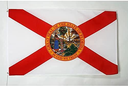 AZ FLAG - Flagge Florida - 90x60 cm - Bundesstaat Florida Fahne 100% Polyester mit Messing-Ösen - 50g