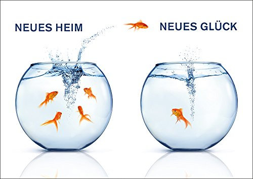 EDITION COLIBRI Karte zum Einzug ins neue Haus: Neues Heim - neues Glück NEUES, 10 lustige Postkarten zur Mitteilung der Adressänderung nach Umzug, Einladungen zur Wohnungseinweihung (10661)