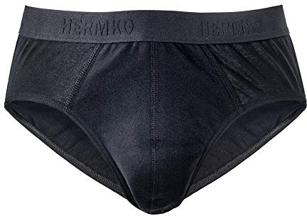 HERMKO 8310 3er Pack Herren Slip mit schönem Webbund, Größe:D 10 = EU 4XL, Farbe:schwarz