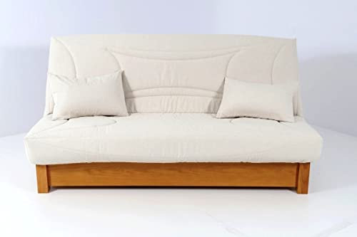Hévéa Sélection Housse CLIC CLAC 140x190 matelassée Naturel Beige