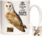 KAZMUGZ Barn Owl Mug, White Ceramic, Keep Calm and Love Barn Owls