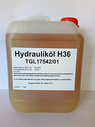 East Germany OIL Hydrauliköl H36, 5 Liter Kanister, Maschinen-Schmierstoff, Hydraulikmaschinen, Korrosion verhindern