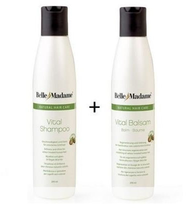 Echthaar Perücken Pflegeset Shampoo 200ml + Balsam 200ml Dening Hair Belle Madame für Echthaarperücken, Haarverängerungen, Extensions, Bondings, Toupets
