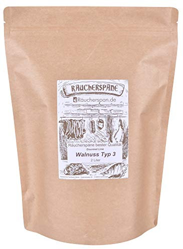 Räucherspan.de - Smoke Chips Walnuss-Holz 2 L- feine Späne 0,3-1 mm Sparbrand geeignet