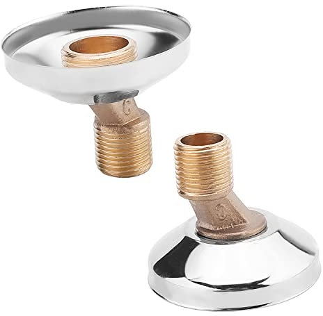 MroMax 2 Stück 50 mm Höhe Messing Klauenfuß Badewannen-Adapter Dusche Wasserhahn Verstellbare Schwenkarme G1/2-G3/4 Wandhalterung teil Goldton