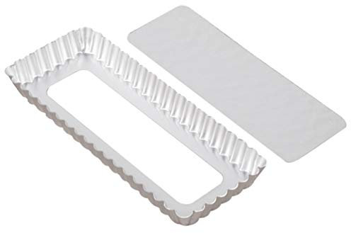 Backform Hebeboden Tarteform Wellenrand Antihaft Aluminiumlegierung Rechteckig Quiche Obstkuchenform Tartelette Form Brotform Bäckerei Küche Backen Werkzeug Backzubehör Weiß