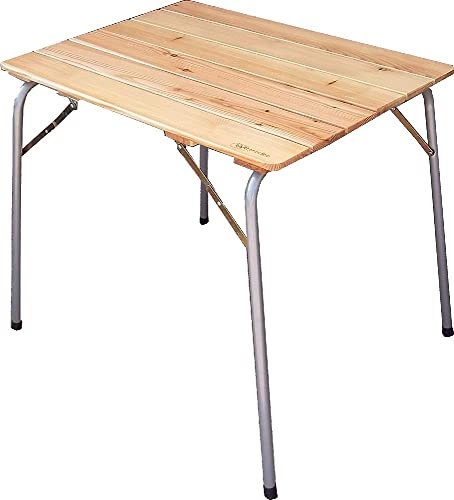 Castelmerlino Mesa plegable Camper alerce 80x60 cm con bolsa de nylon