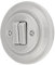 Flush-mounted Porcelain Retro Double Switch, All-in-One, Series PR1 dark grey