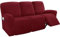 Konsilsa 3 Sitzer Relaxsessel bezüge, 8 Stück Elastisch Bezug für Fernsehsessel Liege Sessel samt Sofabezug für Relaxsessel Sesselbezug Stretchhusse für Relaxsessel Sesselbezug (Color : Rot)