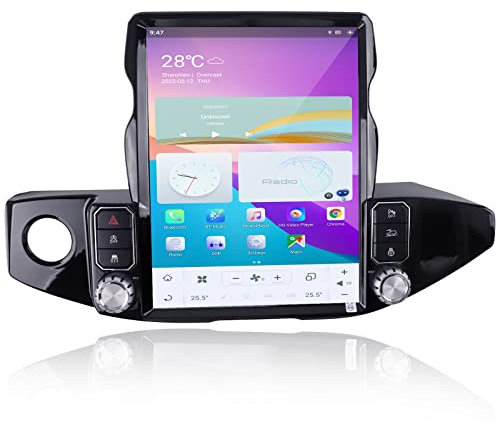 MOOKAKA Android 11 Autoradio 2 din GPS Navigation Haupteinheit für Jeep Wrangle JL 2018-2021 Tesla Vertikaler Radio Multimedia Player Stereo Receiver IPS Touchscreen Carplay DSP RDS(4+64GB)