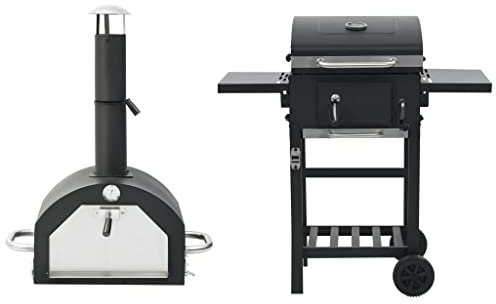 INLIFE 3-in-1 Outdoor-Pizzaofen & Grill Schwarz-9733
