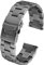 FIREFOX Ersatz- Uhrenarmband extra lang Überlänge Edelstahl voll massiv grau guncolor Breite 24mm MB-05-A24 Quick Change Release