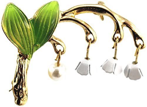 Broche muguet de style vintage en alliage, taille M, autres pierres précieuses, Medium, Autres pierres précieuses