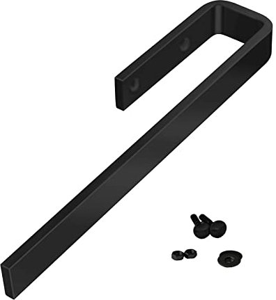 SOTECH Handtuchhalter PELI für Schrankmontage Aluminium massiv schwarz pulverbeschichtet, Länge: 325 mm, Höhe: 30 mm, Breite: 65 mm, BA 64 mm Handtuchstange Handtuchreling Schrankhandtuchhalter