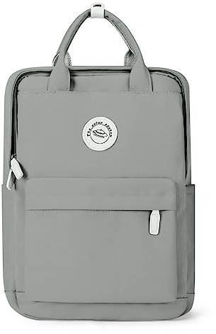 HYC00 Rucksack Mädchen Teenager Jungen Schulrucksack 14 Zoll Laptop Schulranzen Leichtgewicht Schultaschen, Reisen Rucksack für Damen Herren,A-Hell Grau