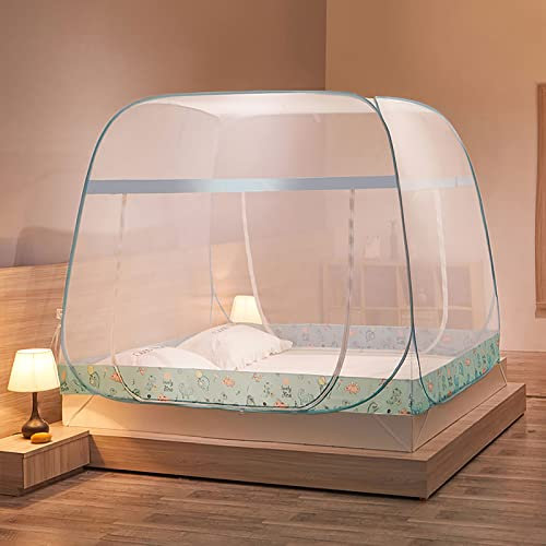 Moskitonetz Bett Pop Up, Faltbares Bett-Moskitonetz, Tragbares Reise-moskitonetz, Moskito-Campingzelt für Schlafzimmer Outdoor Camping, Einfache Installation, Feinmaschig