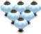 Cjueiom 12 Pack Ceramic Drawer Knobs, Baby Blue Vintage Cupboard Knobs with Mounting Screws, Antique Wardrobe Pull Handles for Kitchen Cabinet and Dresser