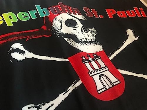 St.Pauli Hamburg Reeperbahn Pirat Flagge/Fahne 30x45 cm