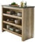 Furn.Design Theke Küchentheke Kücheninsel Used Wood hell und anthrazit/grau Küchenschrank freistehend Barschrank mit viel Stauraum und Handtuchhalter 130 x 106 cm Stove (Theke)
