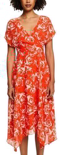 ESPRIT Damen 034EE1E342 Kleid, 882/BRIGHT ORANGE 3, Medium