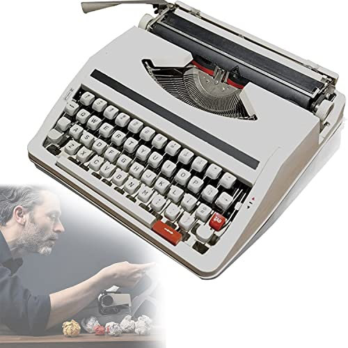 AOKLEY Manuelle Vintage-Schreibmaschine Traditionelle Tragbare Manuelle Schreibmaschine Flexible Tasten Klare Handschrift Literarische Retro Sammlung Geschenk