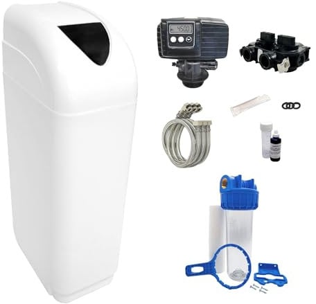 Adoucisseur D'eau 20l Vanne Fleck 5600 Sxt Complet Bac Blanc - Kit Essentiel