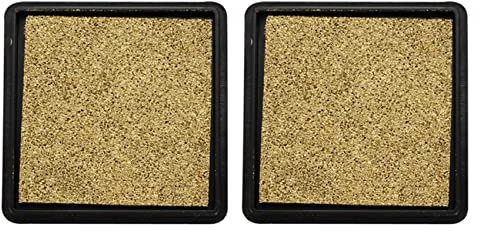 2X Stempelkissen Stempel-Kissen Hochzeit Brief Dokument Gold