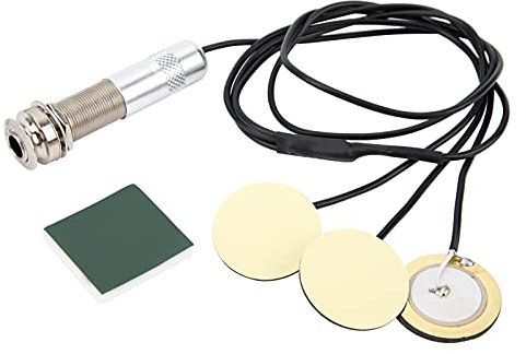 Micro de Guitare Auto-adhésif, Micro de Guitare Classique, Micro de Guitare, évite le Trépanage, Transducteur Piézo pour Guitare Acoustique électronique, Violon, ukulélé (BLACK)