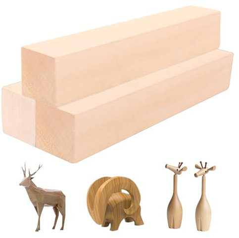 APACALI Confezione da 3 pezzi di legno di tiglio da intagliare, 30 x 5 x 5 cm, blocchi di legno da intaglio, blocchi da intaglio per artigianato, legno di balsa, legno di tiglio non trattato per intag