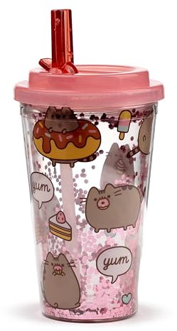Puckator - Vaso Irrompible con Pajita - Foodie - Pusheen el Gato
