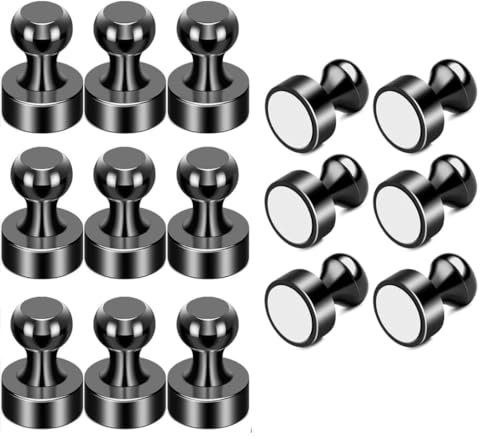 FTXanty 15 pezzi Magneti Neodimio Nero 12x16mm Piccole Calamite Extra Forti Piccole Magneti Calamite Frigorifero per Lavagna Magnetica Calamite Frigorifero Lavagna Bianca