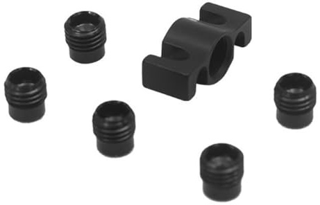 DONGKER Bogenschießen Peep Sight Set, 1/8 Zoll, 1/16 Zoll, 1/32 Zoll, 2/32 Zoll, 3/64 Zoll Doppelschnur-Guckloch aus Aluminiumlegierung für Compoundbogen
