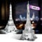 FUNPOLA 21 Zoll Eiffelturm LED 3D Puzzle für Erwachsene, Modellbausatz für Erwachsene, Beleuchtetes Pariser Wahrzeichen bei Nacht, 3D Acryl Puzzle DIY Nachtlicht Geschenke (Silber, Groß)