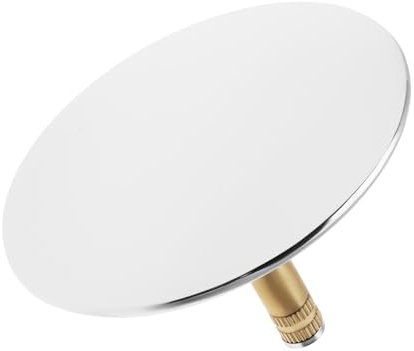 EMSea 1pc Tapón de Drenaje para Fregadero de Baño de 70 Mm Ajustable 50-60 Mm Tapón de Baño de Doble Sellado Cromado de Cobre Completo Adecuado para Lavabo Cocina Y Baño