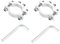 QUARKZMAN 2Stk Motorrad Rohrschelle Passform 0.7 bis 1.4 AD Motorrad Fahrrad Licht Montage Halterungen Auto Lichtleiste Halter Klemme Silber (18-35mm)
