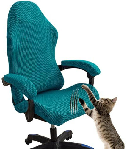 Gaming Stuhl Bezug 4 Stück Stuhlhussen Für Gamer Stühle Gamingstuhl-Bezüge Kratzfest Stuhl Bezug Bürostuhl Drehstuhl Bezug Mit Armlehnen Sessel Überzug Dehnbare Stuhl Bezüge Für Computer-Spielstuhl(D)