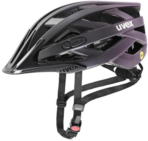 uvex i-vo cc MIPS - Leichter Fahrradhelm für Damen und Herren - MIPS-Sysytem - Black-Plum matt - 52-57 cm
