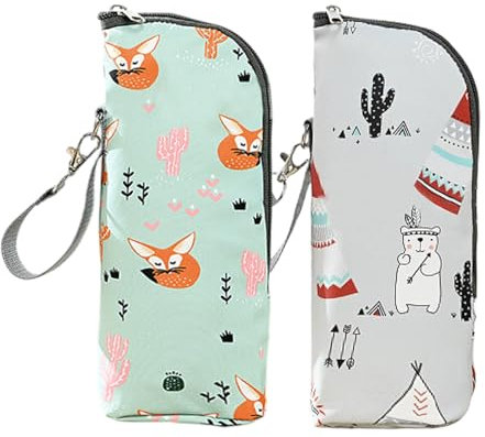 TYFGRT 2 Stück Flaschenkühltaschen, Praktische Flaschentaschen, Babyflaschenzubehör, Babyflaschen-Aufbewahrungstaschen, Outdoor-Reisezubehör