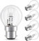Morotty BC B22 Halogen Golf Ball Bulbs Dimmable Warm White 2700K, G45 Mini Globe Large Bayonet Cap B22 Light Bulb, 570LM AC 220-240V for Ceiling Fans Chandelier, 5 Pack