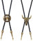 Amexo Bolo Leder Krawatte, 2 Stück Western Cowboy Krawatte Kuh Schädel Halskette, Bolo Tie Cowboy Weste Halskette Leder Gürtel Cowboy Kostüm Accessoires für Herren und Damen