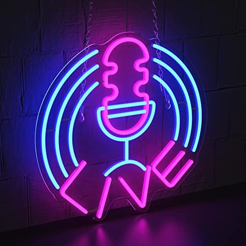 FIVMEN Neon Schild Gaming Leuchtreklame Neonlicht Helligkeit Einstellbar LED Gaming Deko Wanddekoration mit USB Kabel LED Schild Neon Sign für Gaming Zimmer, Live